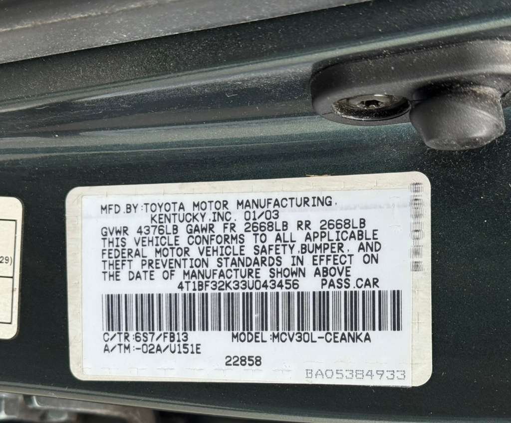 2003 Toyota Camry LE V6 - Photo 15